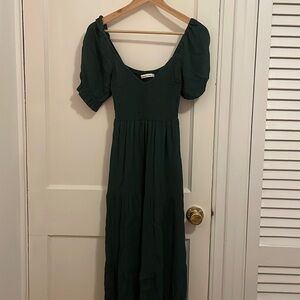 Forrest green casual Abercrombie & Fitch dress (XS)
